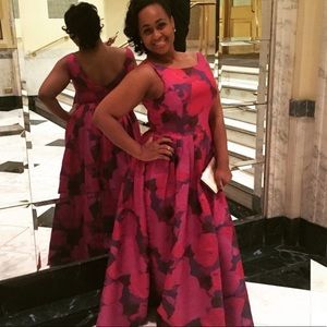 Adrianna Papell Jacquard Gown